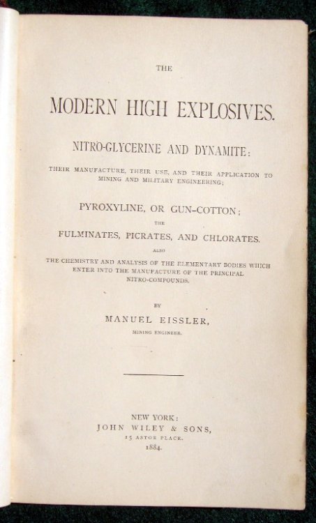 THE MODERN HIGH EXPLOSIVES