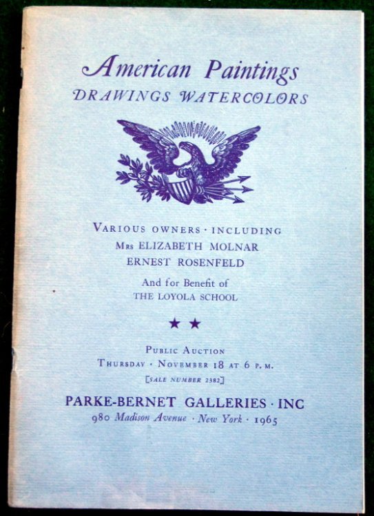 AMERICAN PAINTINGS DRAWINGS WATERCOLORS