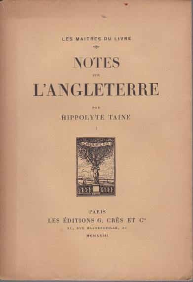 NOTES SUR L'ANGLETERRE [TWO VOLUMES]