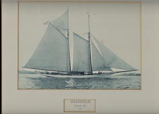 SCHOONER AMERICA; 8 x 10
