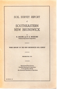 Soil survey report of southeastern New Brunswick
