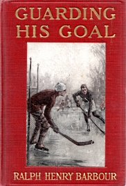 GUARDING HIS GOAL;