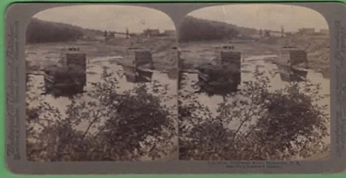 Image for LOG BOOM NASHWAAK RIVER MARYSVILLE N.B. LOG BOOM NASHWAAK RIVER MARYSVILLE N.B.