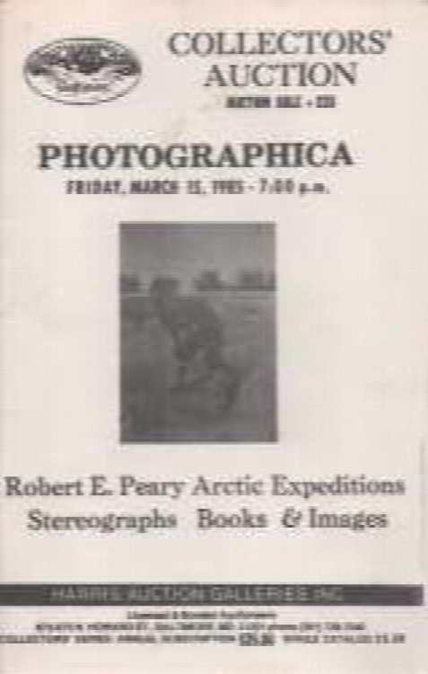 Peary,Robert E. arctic expeditions:l Photographica: stereographs, books, albums, images; Sale No. 233, Mar. 15,1985