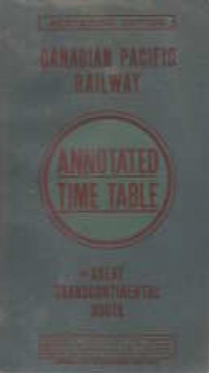 Annotated time table : with information as to C.P.R. transcontinental routes, corrected to October 11th, 1904;Westbound Edition