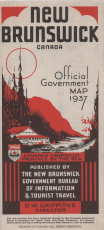 NEW BRUNSWICK CANADA, Official Government Map 1937