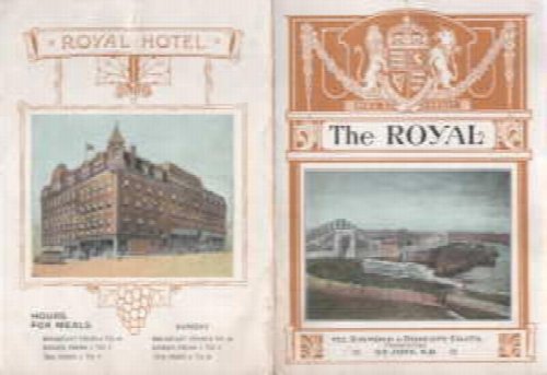 Turn of the century menu from Royal Hotel, St. John, New Brunswick, Wednesday, July 10, 1912