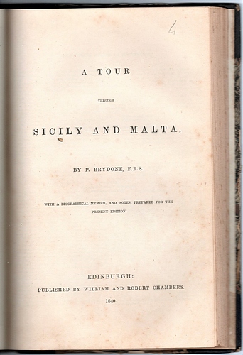 Miscellaneous: Home (Sedgwick); Italy, A Poem (Rogers); The Vicar of Wakefield (Goldsmith); A Tour Through Sicily and Malta (Brydone)