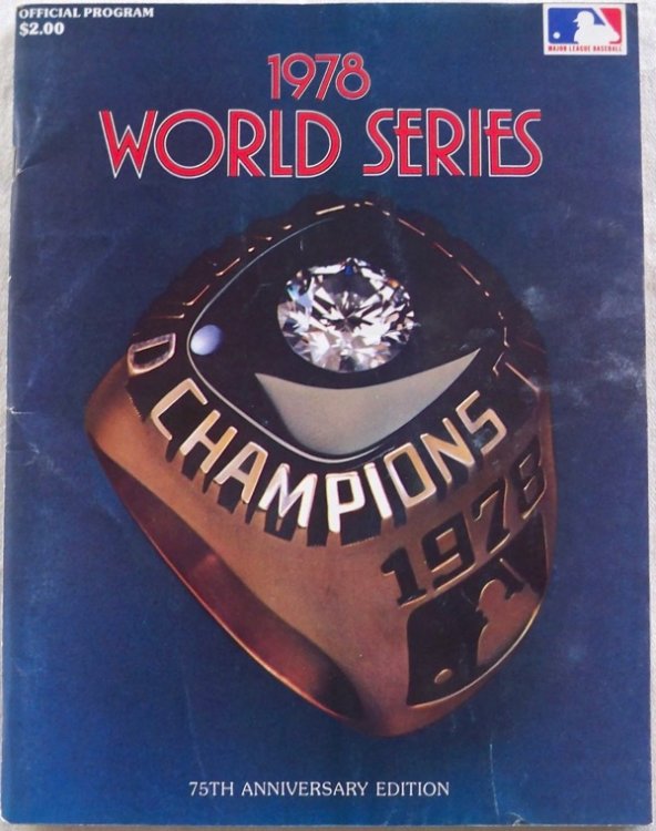 1978 WORLD SERIES OFFICIAL PROGRAM, 75TH WORLD SERIES