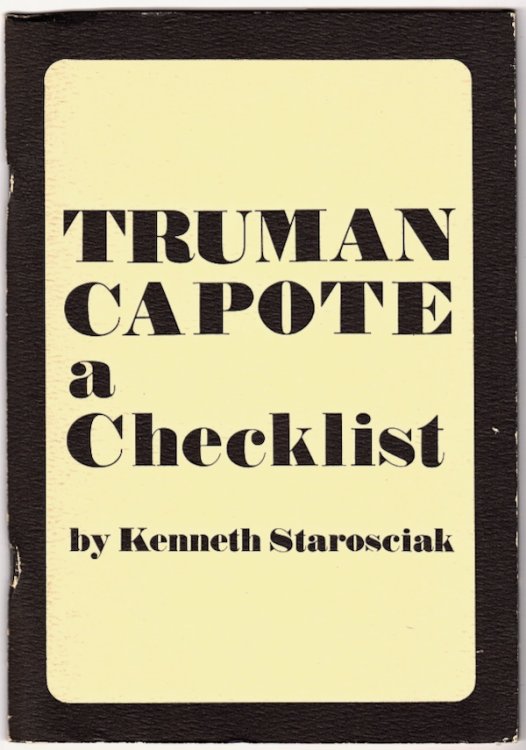 TRUMAN CAPOTE: A CHECKLIST
