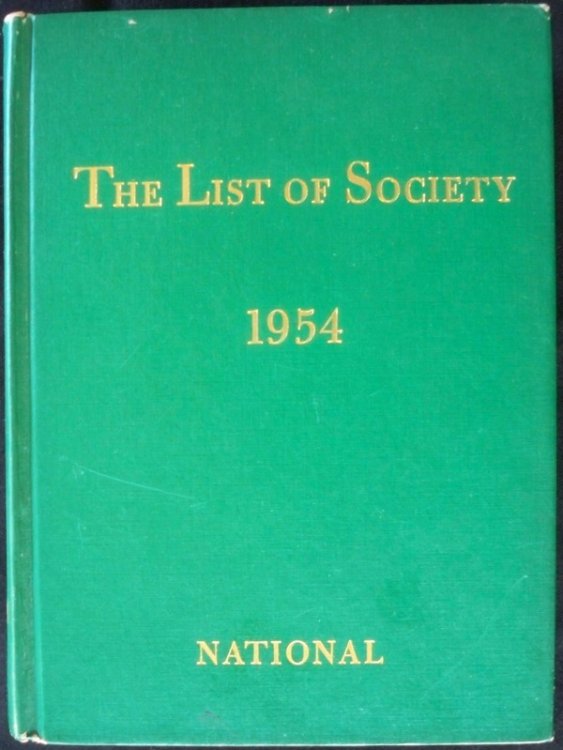 THE LIST OF SOCIETY 1954 NATIONAL