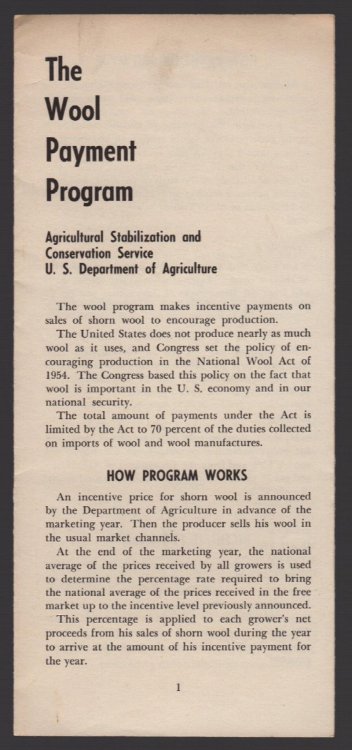 THE WOOL PAYMENT PROGRAM, PA 621