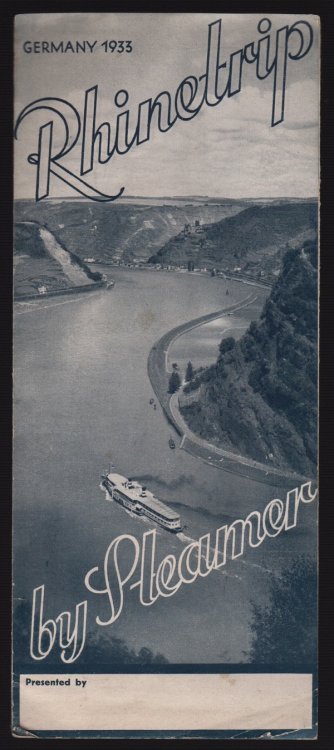 RHINETRIP (RHINE TRIP) BY STEAMER, GERMANY 1933