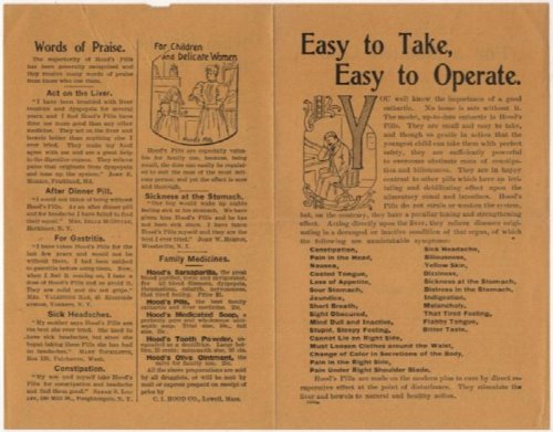 EASY TO TAKE, EASY TO OPERATE (HOOD'S PILLS)