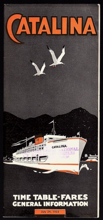 CATALINA: TIME-TABLE-FARES, GENERAL INFORMATION, JULY 24, 1933