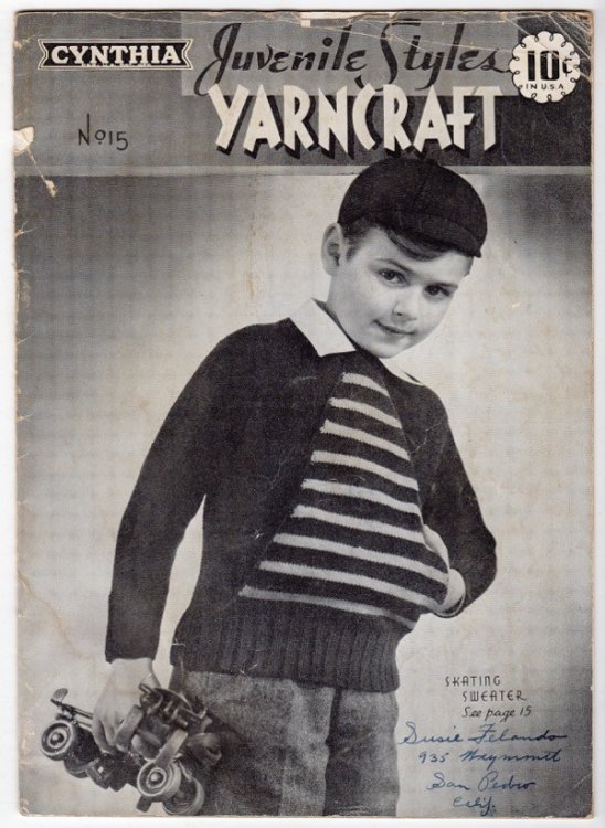 CYNTHIA JUVENILE STYLES, YARNCRAFT, NO. 15