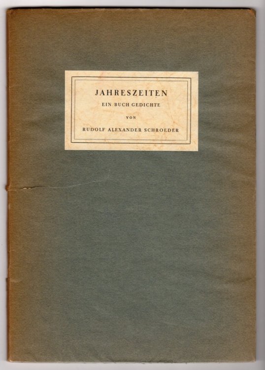 JAHRESZEITEN: EIN BUCH GEDICHTE