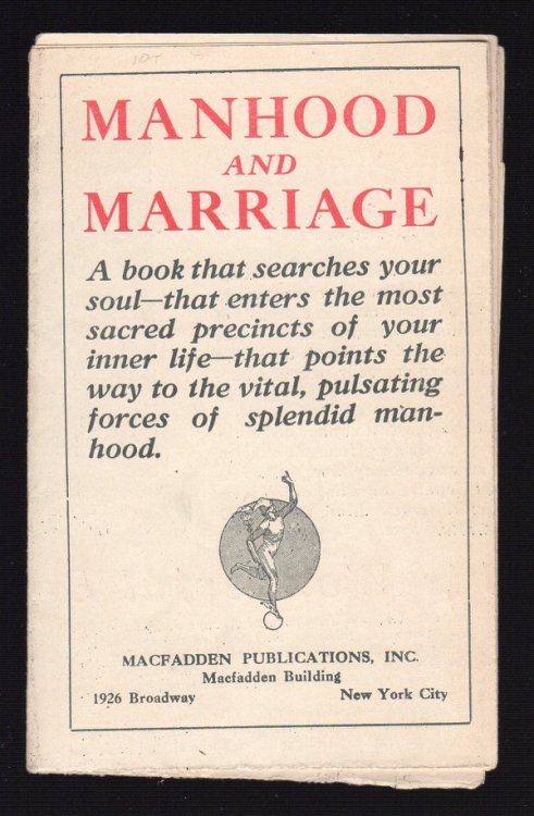 MANHOOD AND MARRIAGE (PROSPECTUS)