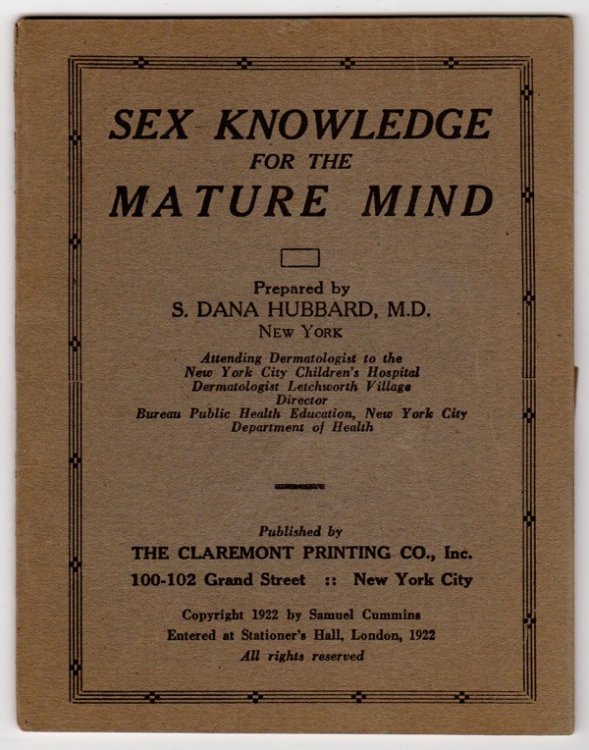 SEX KNOWLEDGE FOR THE MATURE MIND