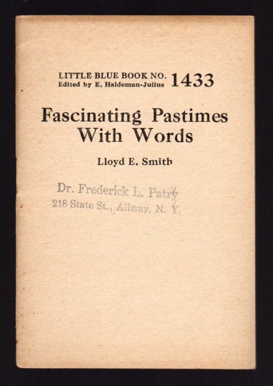 FASCINATING PASTIMES WITH WORDS (LITTLE BLUE BOOK NO. 1433)