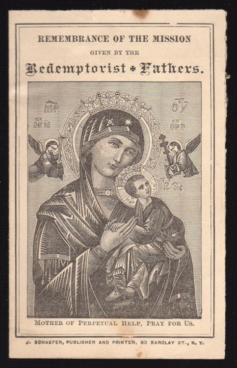 REMEMBRANCE OF THE MISSION GIVEN BY THE REDEMPTORIST FATHERS