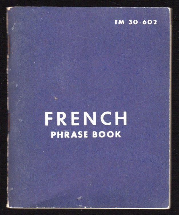 FRENCH PHRASE BOOK, TM 30-602