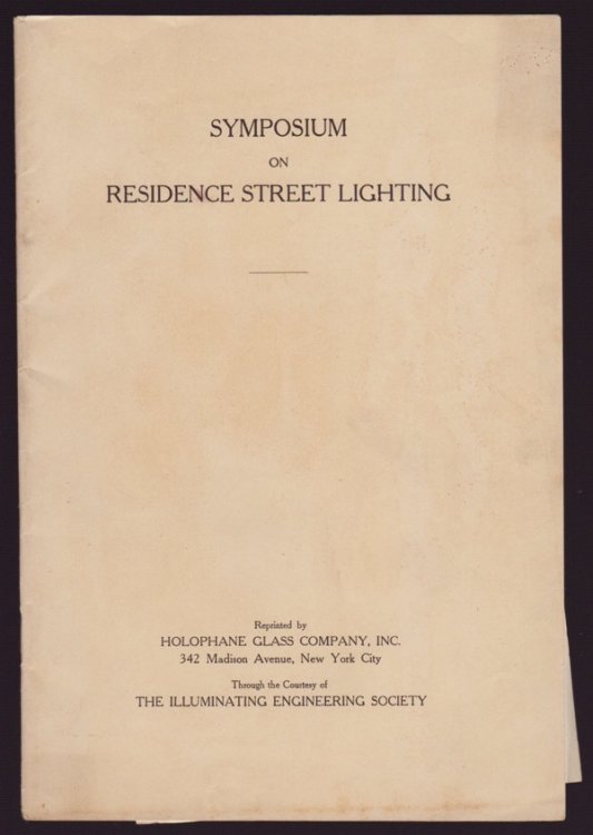 SYMPOSIUM OF RESIDENCE STREET LIGHTING