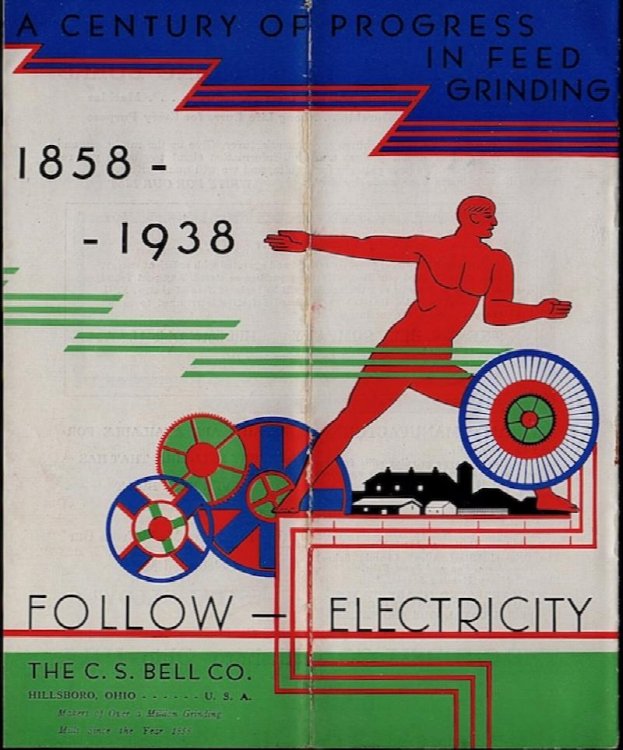 GRIND YOUR OWN FEED AND KEEP YOUR PROFITS ON THE FARM (COVER TITLE: FOLLOW-ELECTRICITY: A CENTURY OF PROGRESS IN FEED GRINDING, 1858-1938)