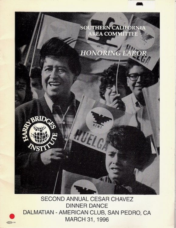 SOUTHERN CALIFORNIA AREA COMMITTEE HONORING LABOR: SECOND ANNUAL CESAR CHAVEZ DINNER DANCE, DALMATIAN-AMERICAN CLUB, SAN PEDRO, CA, MARCH 31, 1996