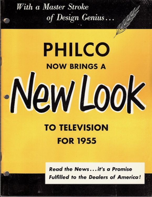 WITH A MASTER STROKE OF DESIGN GENIUS.PHILCO NOW BRINGS A NEW LOOK TO TELEVISION FOR 1955