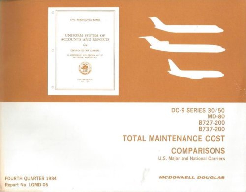 Collection of McDonnell Douglas Total Maintenance Cost Comparisons Reports (lot of 6)