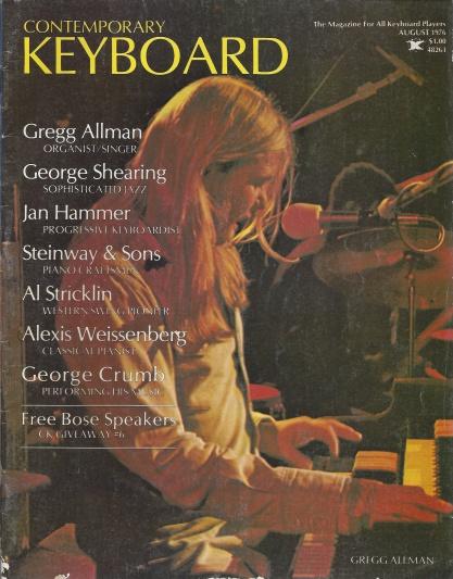 Contemporary Keyboard August 1976 Gregg Allman