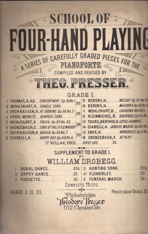 School Of Four-Handed Playing