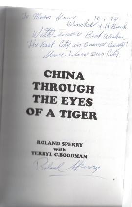 *Signed* China Through the Eyes of a Tiger
