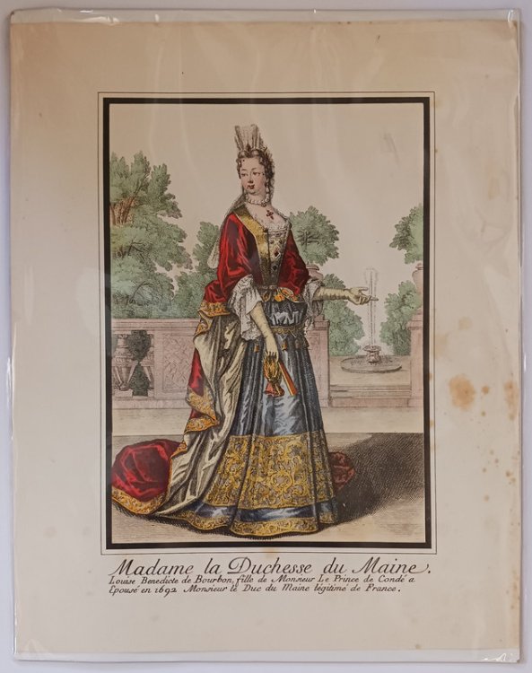 Madame la Duchesse du Maine Color Lithograph