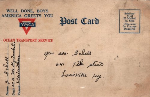 YMCA Ocean Transport Postcard