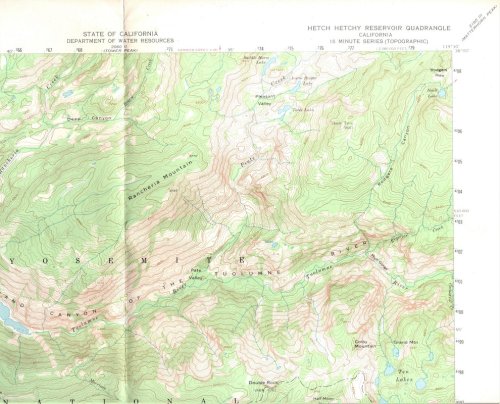 Hetchy Hetchy Reservoir Quadrangle California 15 Minute Series (Topography)