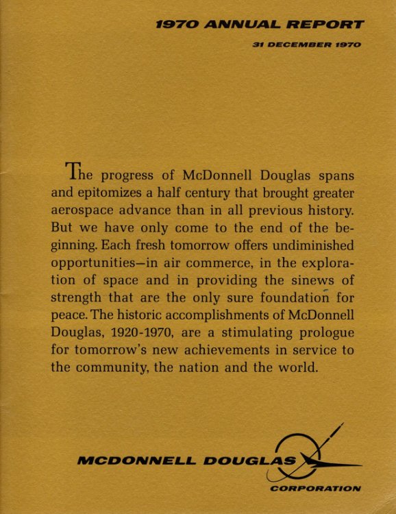McDonnell Douglas 1970 Annual Report