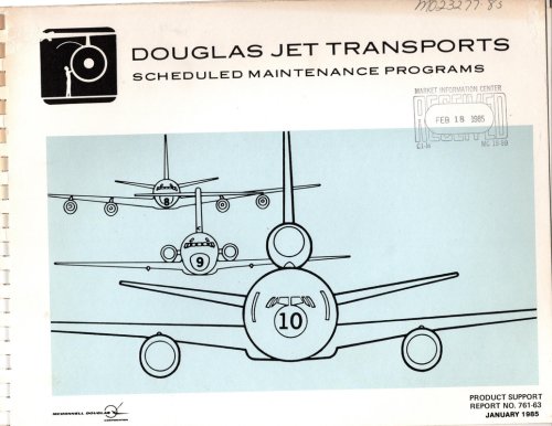 Douglas Jet Transports Scheduled Maintenance Programs