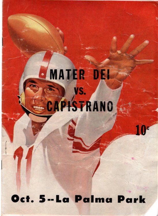 Mater Dei Vs Capistrano 1955 Program