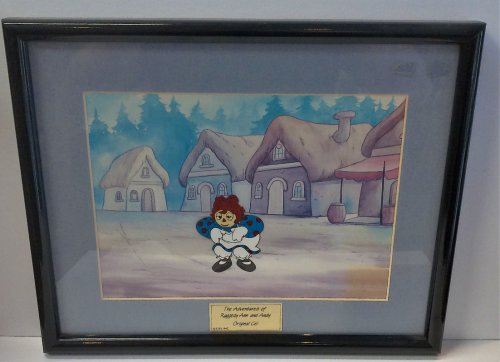 THE ADVENTURES OF RAGGEDY ANN AND ANDY: Lot of 2 Original Animation Cels with Certificate of Authenticity for Scene from ''Megamite Adventure.