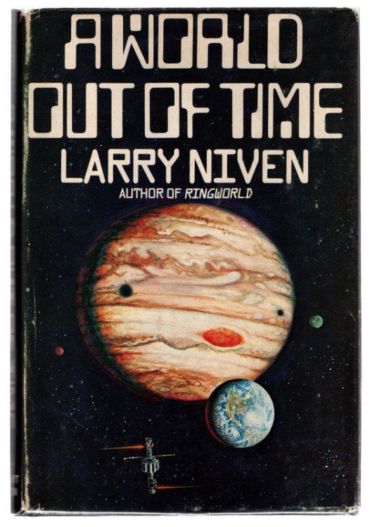 A WORLD OUT OF TIME by Larry Niven. SIGNED BOOK CLUB EDITION. Jacket Illustration by Rick Sternback (sic) (RICK STERNBACH). New York: Holt. Rinehart and Winston, 1976.