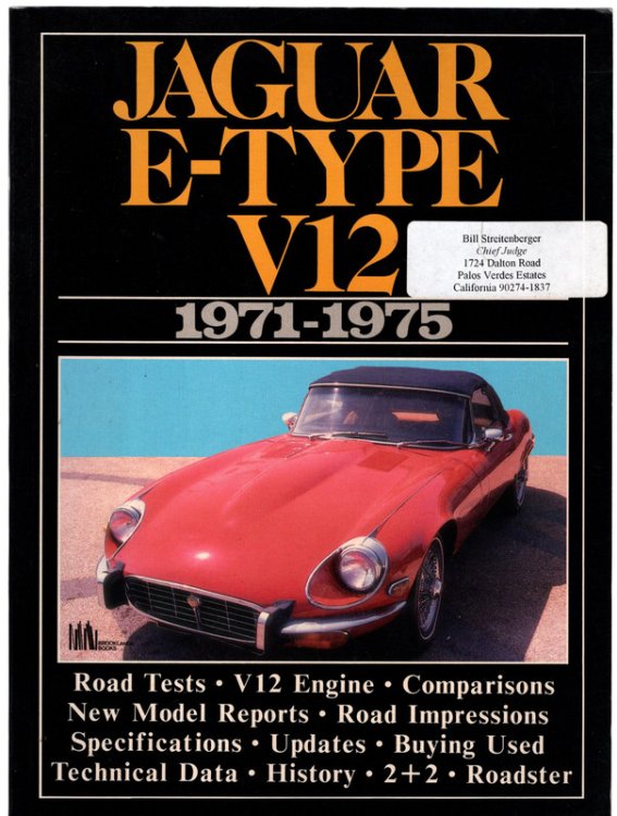 Jaguar E Type V12 1971-75 Road Test Book