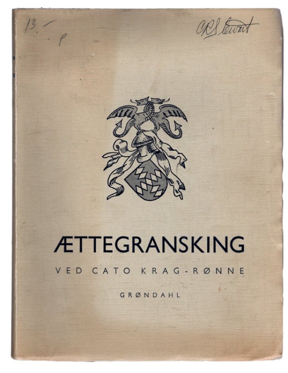 ttegransking : Momenter til en frste orientering. NORWEGIAN GENEALOGY BOOK. OSLO, 1943.