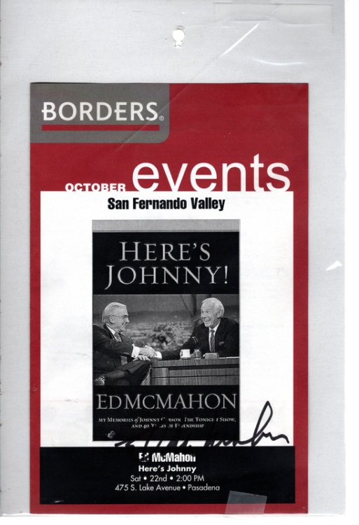 Borders Bookstore, San Fernando Valley, October 2005 Event Schedule: 