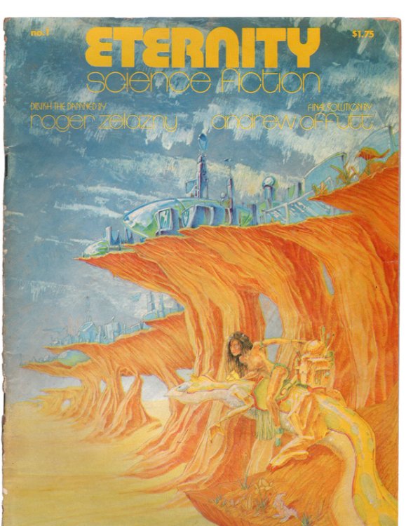ETERNITY SCIENCE FICTION MAGAZINE, Vol. 1, No. 1, 1979: Divlish the Damned by Roger Zelazny; Final Solution by Andrew Offutt.