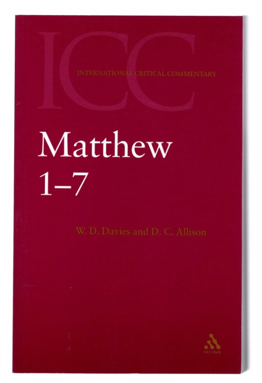 THE GOSPEL ACCORDING TO SAINT MATTHEW. International Critical Commentary in Three Volumes by W. D. Davies and D. C. Allison. SET INCLUDES MATTHEW 1-7, MATTHEW 8-18. and MATTHEW 19-28. T&T Clark International, 2004.