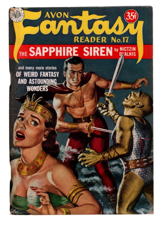 AVON FANTASY READER NO. 17 The Sapphire Siren by Nictzin Dyalhis. COLLECTIBLE PULP MAGAZINE 1951.