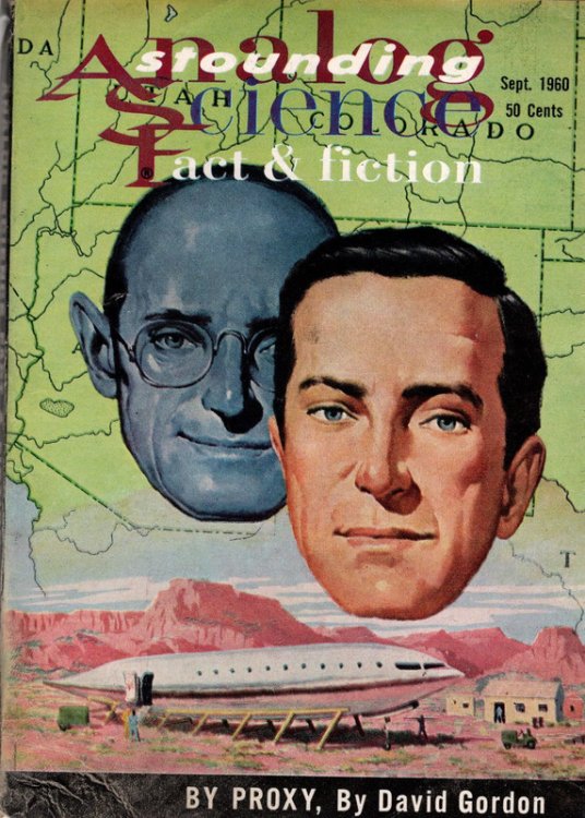 Astounding Science Fact & Fiction September 1960. By Proxy by David Gordon. Collectible Pulp Magazine.