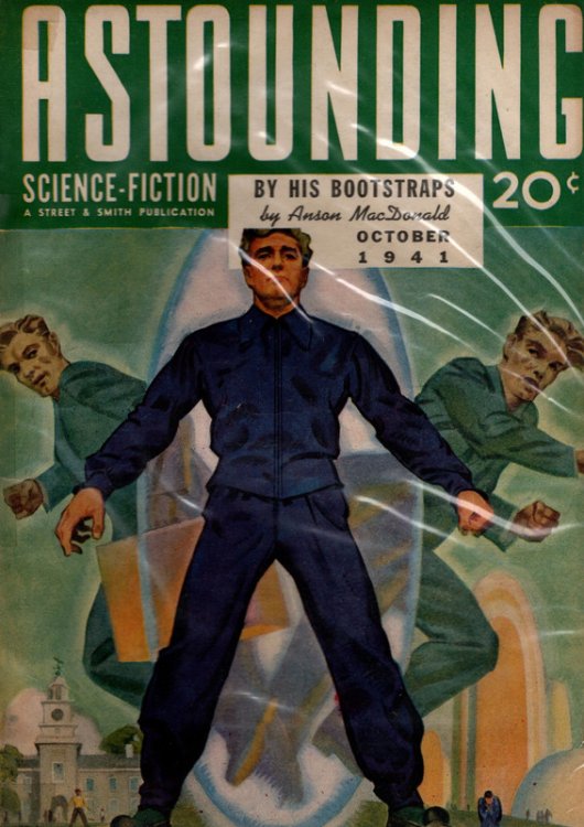Astounding Science Fiction October 1941. By HIs Bootstrap's by Anson MacDonald. Collectible Pulp Magazine.